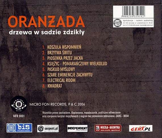 ORANŻADA - druga płyta zespołu  pt. "Drzewa w sadzie zdzikły". 