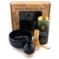 Zestaw Mate Matcha Set z ceramicznymi akcesoriami handmade w pudełku na prezent