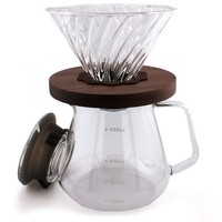 Zestaw do zaparzania kawy - szklany dzbanek + dripper