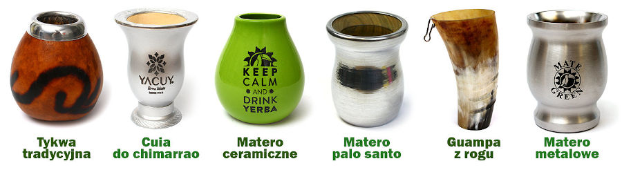 Kubki do yerba mate - matero naczynia wykonane z owocu tykwy, ceramiki, drewna, palo santo