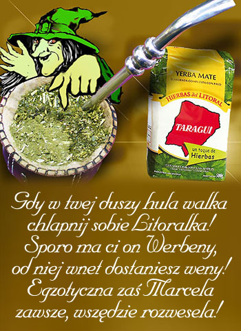Yerba Mate Taragui HIERBAS del LITORAL wierszyk