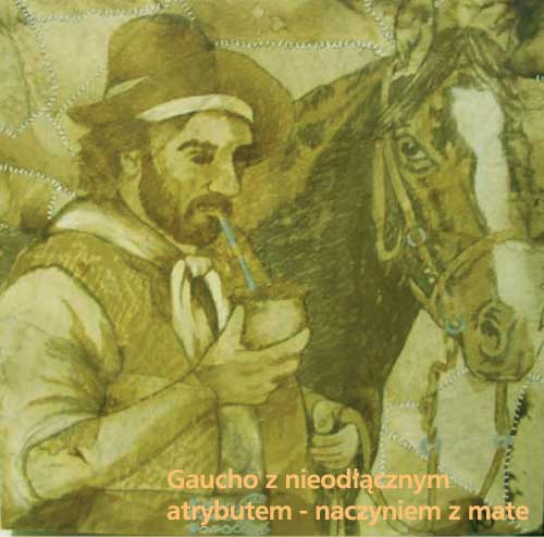Gaucho pijący yerba mate