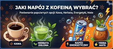 Kofeina w napojach – kawa, yerba mate, herbata, matcha i guayusa