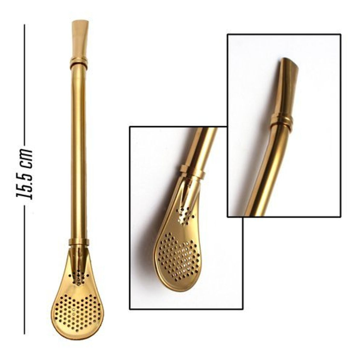 Bombilla La Mulata Al Promedio (AL 221) ORO złota (dł. 15,5 cm), 0.05 kg