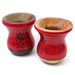 Naczynie do Yerba mate Chimarrao Yacuy Cuia De Madeira Imbuia 200-220 ml - czerwona