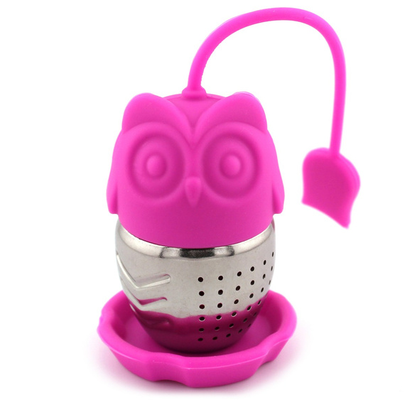 Zaparzacz do herbaty Sówka z podstawką