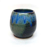 Matero kamionkowe "Miętowa Czekolada" wytoczone ręcznie na kole garncarskim, poj. 350-400 ml.