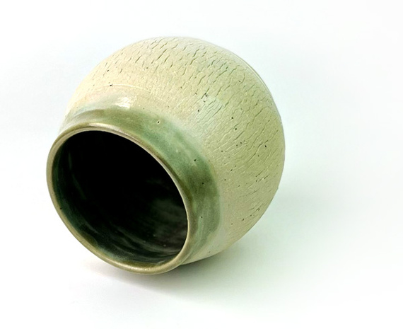 Matero ceramiczne do yerba mate Spękana Ziemia, rękodzieło, 225 ml. 
