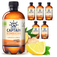 Captain Kombucha Ginger & Lemon 6x 400ml