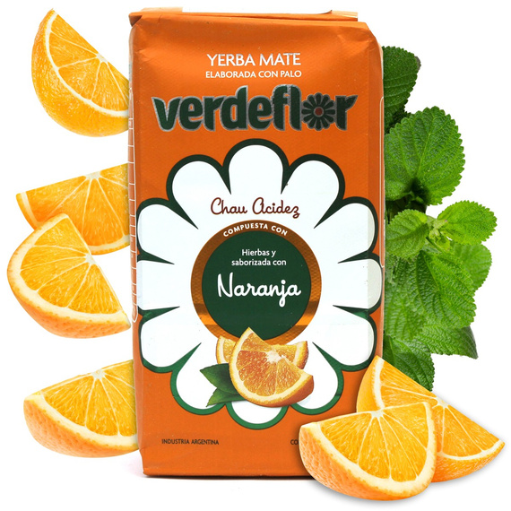 Argentyńska Yerba Mate Verdeflor Naranja 500g Pomarańczowa Elaborada