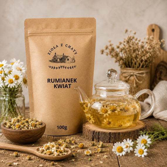 RUMIANEK HERBATA ZIOŁOWA 200g Koszyczek rumianku kwiaty naturalne