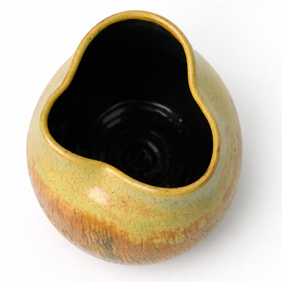 Matero ceramiczne do yerba mate Spękana Ziemia, rękodzieło, 350 ml. 