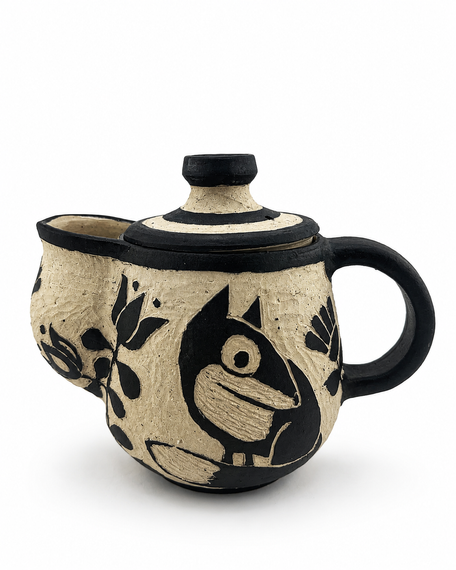 Leśny Ceramiczny Czajniczek z Liskiem 350 ml 