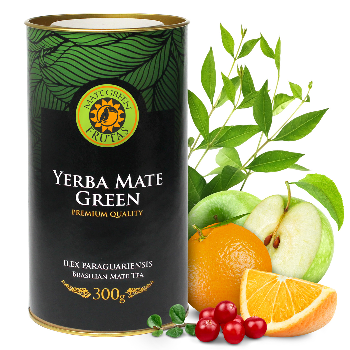 Yerba Mate Green FRUTAS 300g TUBA Premium, 0.4 kg