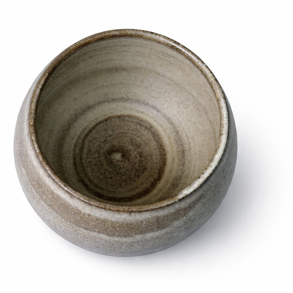 Matero ceramiczne toczone na kole "KAWA z MLEKIEM" ~350 ml