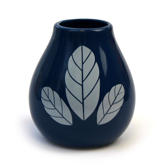 Matero Ceramiczne naczynie do yerba mate Luka Hoja Dark Blue