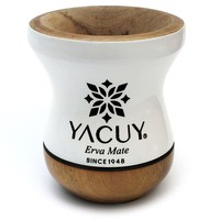 Naczynie do Yerba mate Chimarrao Yacuy Cuia De Madeira Imbuia 200-220 ml - biała