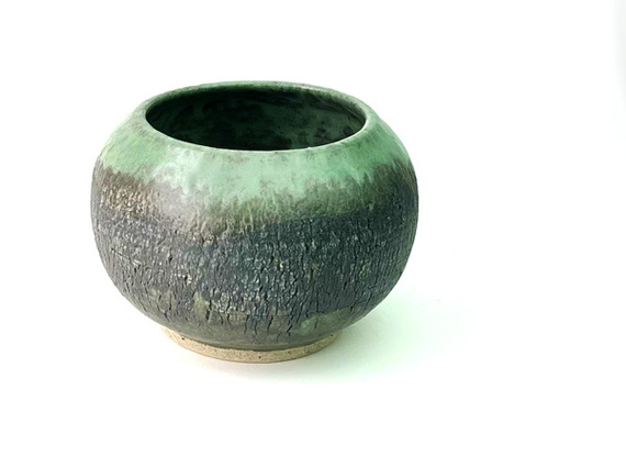Matero ceramiczne do yerba mate Spękana Ziemia, rękodzieło, 270 ml. 