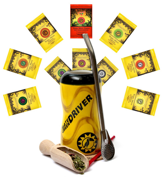 Zestaw Automobile Prima YERBA MATE GREEN 10x50 g