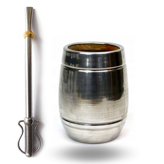 Matero PALO SANTO XL + Bombilla INOX Yerba mate
