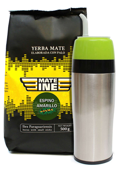 Zestaw Yerba MateIne Espino Amarillo 500g Yerbomos Black