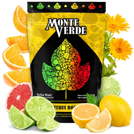 Zestaw Yerba Mate Monte Verde Citrus Bomb Energia Guarana Matero 2 x 500 g