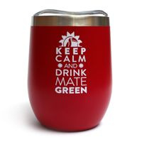 WYPRZEDAŻ Matero stalowe Termo Moderna Rojo czerwone 350 ml - niewielkie przebarwienia 
