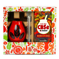 Zestaw w pudełku ŚWIĄTECZNYM z Yerba Mate CBSe Guarana 500g + Hoja Red