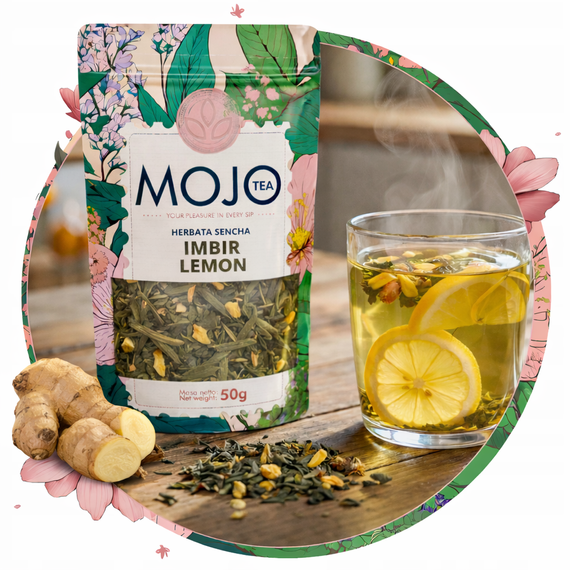 Zestaw Herbat Zielonych + Zaparzacz Serce |Imbir Lemon i Kaktusowo-Cytrynowa