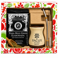 Zestaw Yerba Mate Green Elaborada 500g + Cuia Imbuia Yacuy
