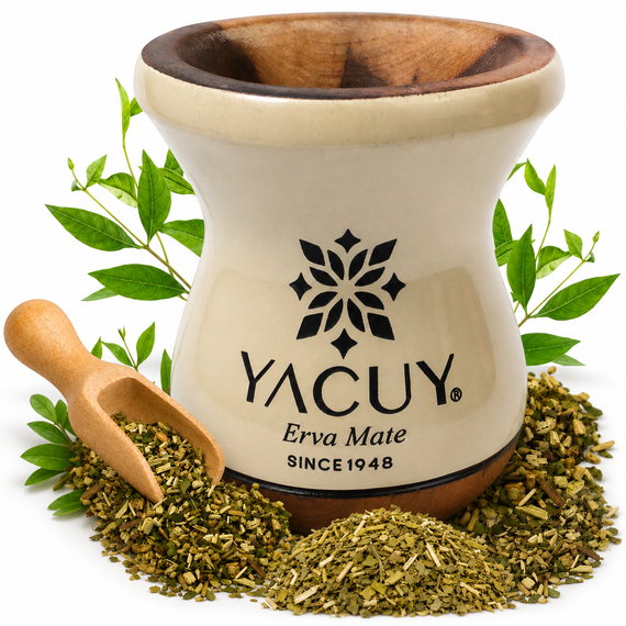 Zestaw Yerba Mate Green Elaborada 500g + Cuia Imbuia Yacuy