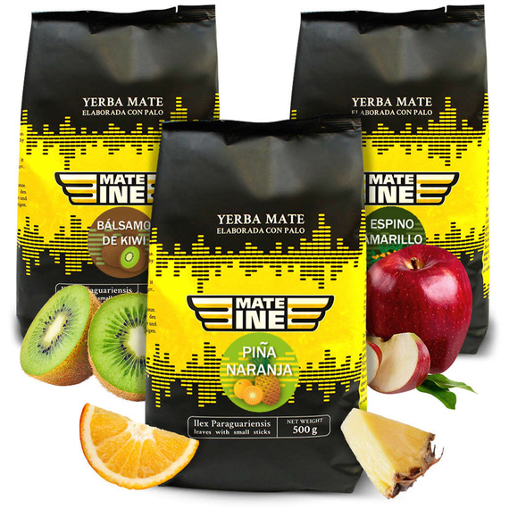 Zestaw Yerba Mate Mateine Owocowe 3x500g 1,5kg