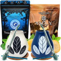 Zestaw: 2x 500g Yerba Mate  2x Matero 2x Bombilla