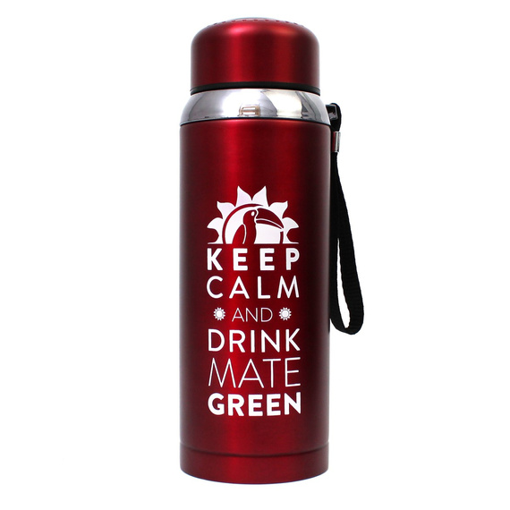 WYPRZEADŻ-Termos 8.0 czerwony - z dużym sitkiem, termometrem i wyświetlaczem LED do yerba mate, kawy, herbaty 800ml - BRAK/USZKODZONE PUDEŁKO