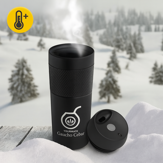 KUBEK TERMICZNY NA HERBATĘ KAWĘ DO SAMOCHODU 450 ml z BLOKADĄ PRÓŻNIOWY SZCZELNY