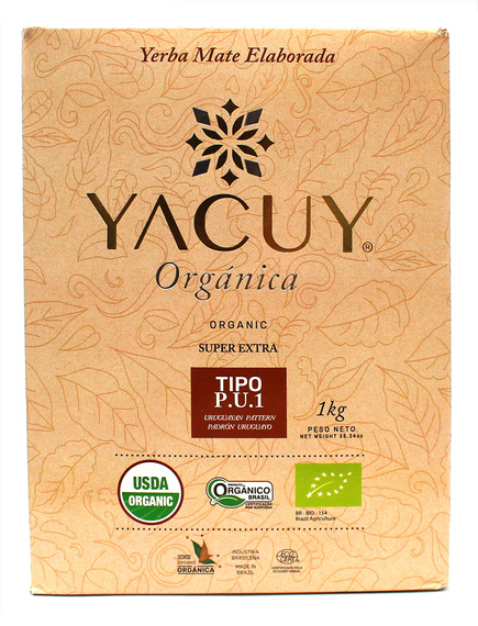 Yerba Mate Yacuy PU 1 kg  Super Extra Organic