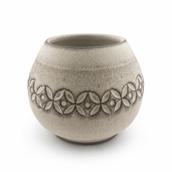 Naczynko do yerba mate toczone na kole, ceramika handmade 400ml