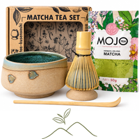 Zestaw Matcha Tea Set z ceramicznymi akcesoriami "Wiosenny" handmade w pudełku na prezent