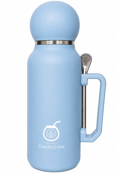 Termos SET DE MATE PLUS Blue YERBA MATE 1,3 L + TYKWA + BOMBILLA