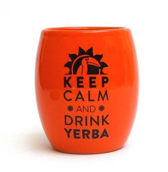 Naczynie ceramiczne Huevo Orange & black 200 ml