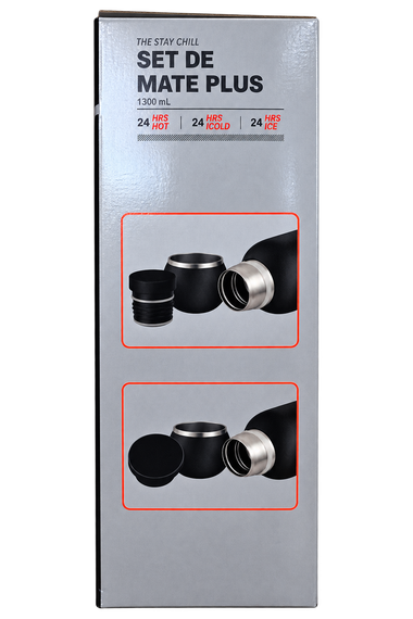 Termos SET DE MATE PLUS Lila róż YERBA MATE 1,3 L + TYKWA + BOMBILLA