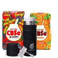 Zestaw Yerbomos Matero Bombilla Termos 3w1 Owocowa Yerba Mate CBSe 2x500g