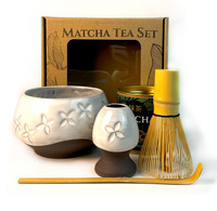 Zestaw Matcha Tea Set z ceramicznymi akcesoriami handmade w pudełku na prezent
