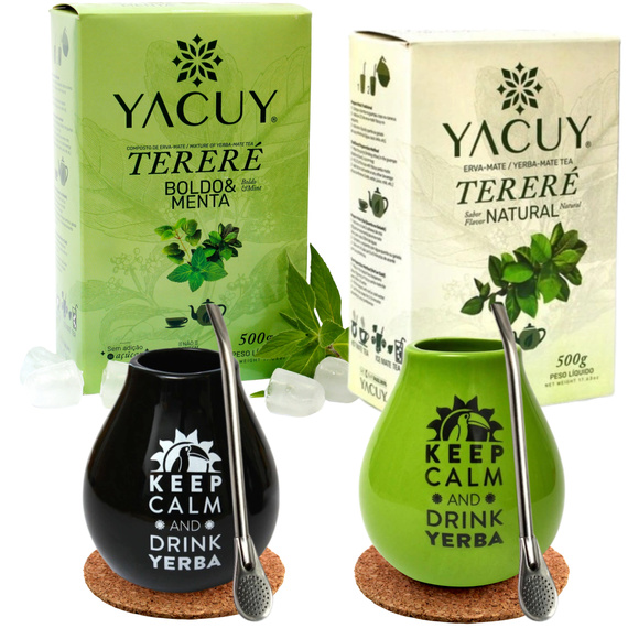 Zestaw Yerba mate dla Dwojga Terere Yacuy Brazylia 2 x 500g akcesoria