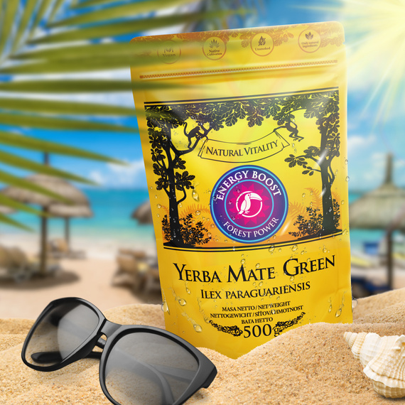 Yerba Mate Green ENERGY BOOST 500g Guarana sproszkowana