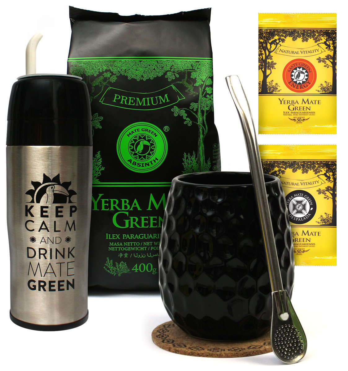 Zestaw Yerba Mate Absinth 400g Akcesoria do Samochodu, 0.77 kg