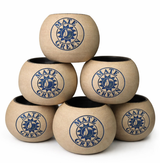 Naczynko do yerba mate BLUE BIRD toczone na kole, ceramika handmade  320-350 ml