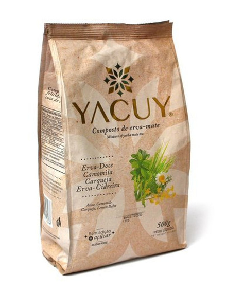  WYPRZEDAŻ Yerba Mate Yacuy Erva Doce Camomila Chimarrao 500 g - delikatnie uszkodzone opakowanie