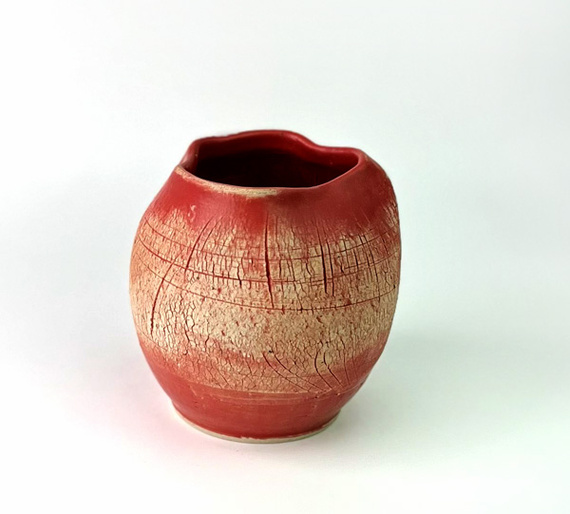 Matero ceramiczne do yerba mate Spękana Ziemia, rękodzieło, 220 ml. 