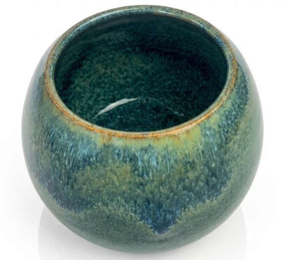 Matero ceramiczne toczone na kole "Miętówka" 250 - 350 ml